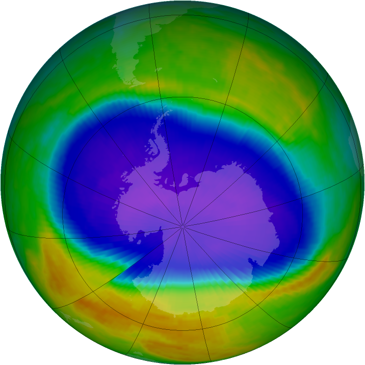 Antarctic ozone map for 17 October 1998